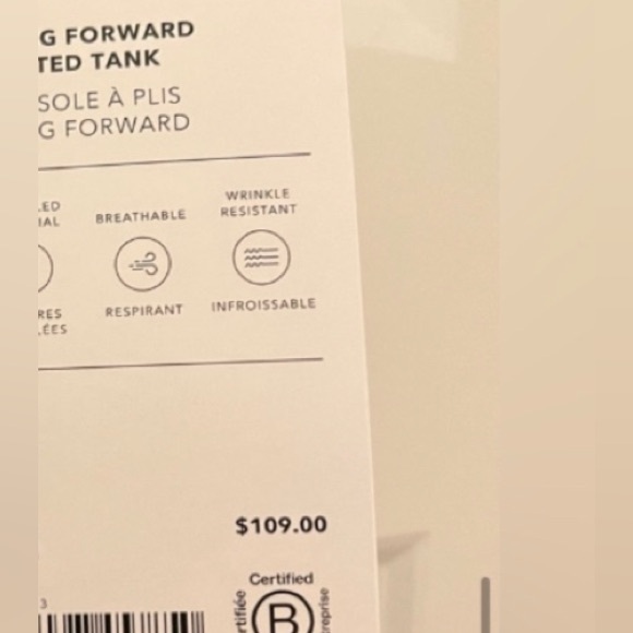 ATHLETA SWING FORWARD PLEATED TANK - Picture 4 of 9